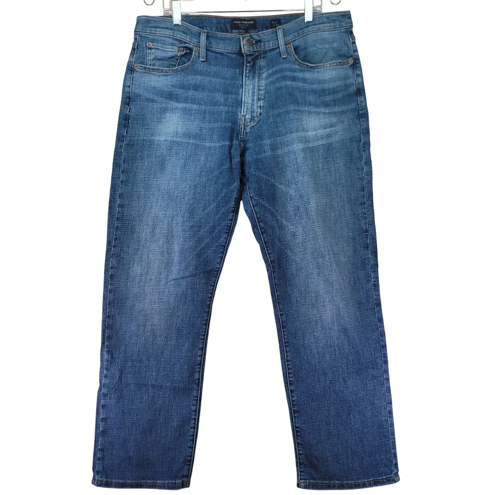 Lucky Brand 363 Vintage Straight‎ Jeans Mens 38x30 Blue Excellent Stretch Denim